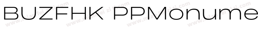 BUZFHK PPMonumentExtended Bold字体转换